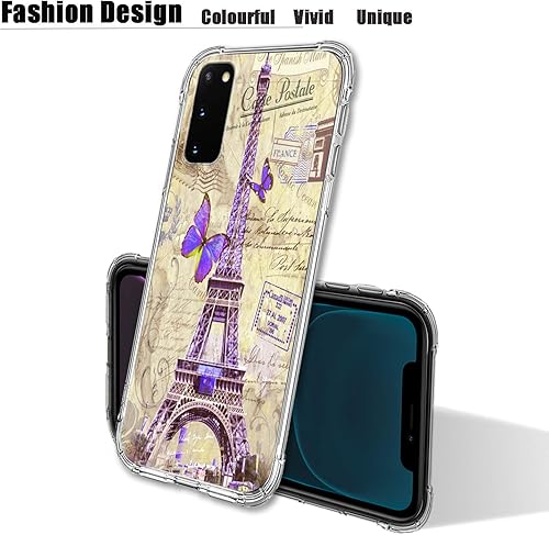 Miniatura 3 de Funda para Galaxy S20 5G, postal de la Torre Eiffel de París, protección contra caídas, a prueba de golpes, TPU de cuerpo completo, resistente a los