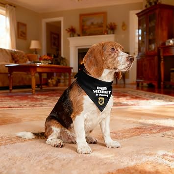 Baby Security in Training Dog Bandana Pregnancy Announcement Dogs Scarf for Pet Dog Lovers Pregnancy Reveal, Adjustable Pet Bandana Scarf for Small Medium Large Dogs