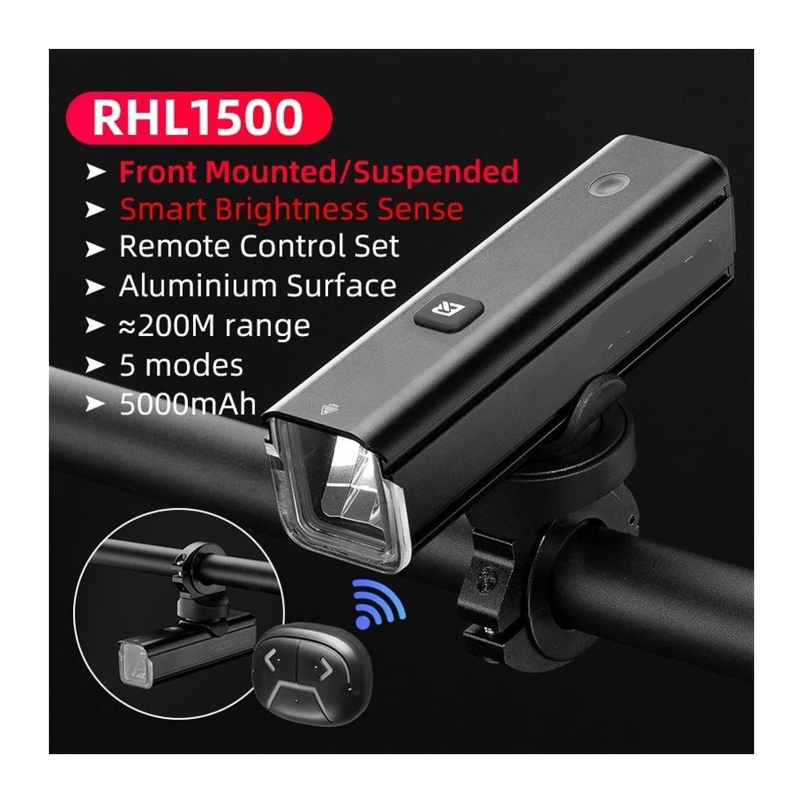 1 Lampe de vélo 1500 LM 5000 mAh.