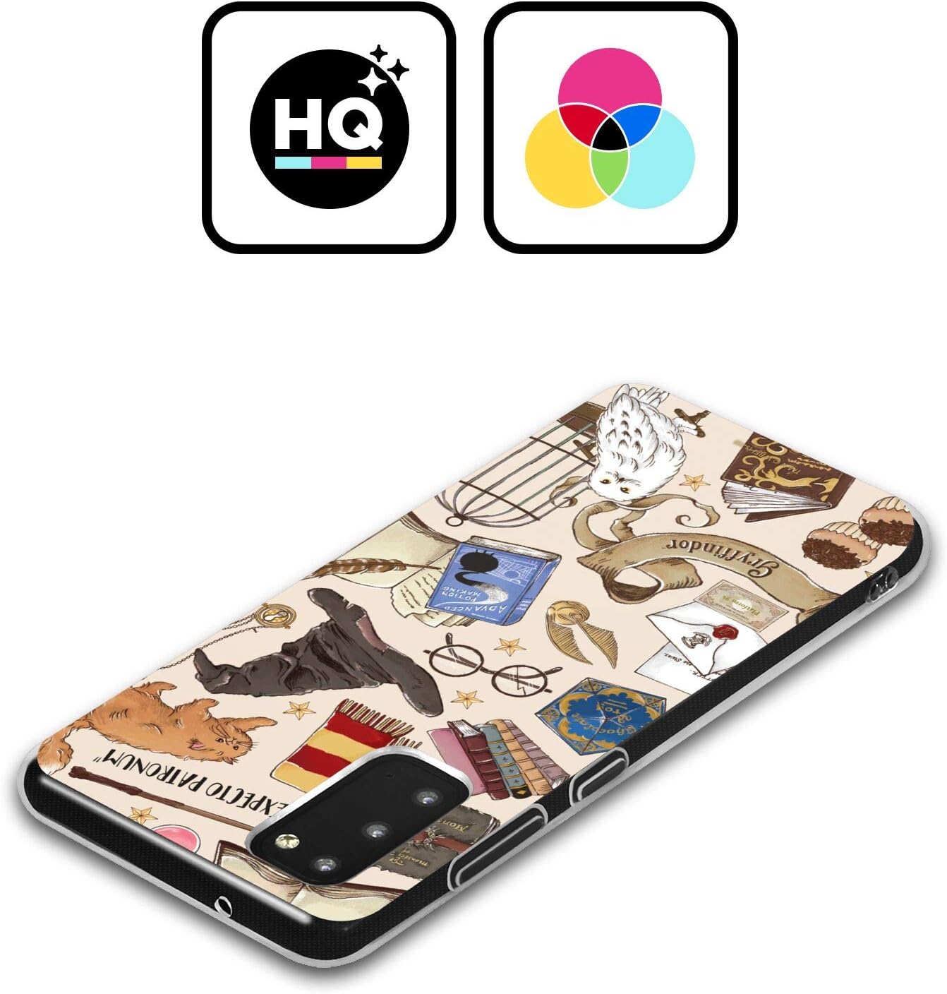 Head Case Designs Officially Licensed Harry Potter Hogwarts Pattern Deathly Hallows XXXVII Gel Case [Military Grade Protection] Compatible with Samsung Galaxy S24 Ultra 5G