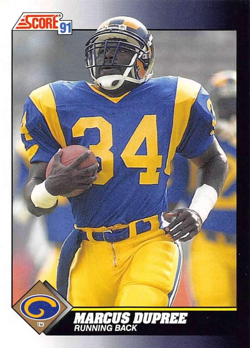 1991 Score Football #457 Marcus Dupree Los Angeles Rams Official NFL Trading Card