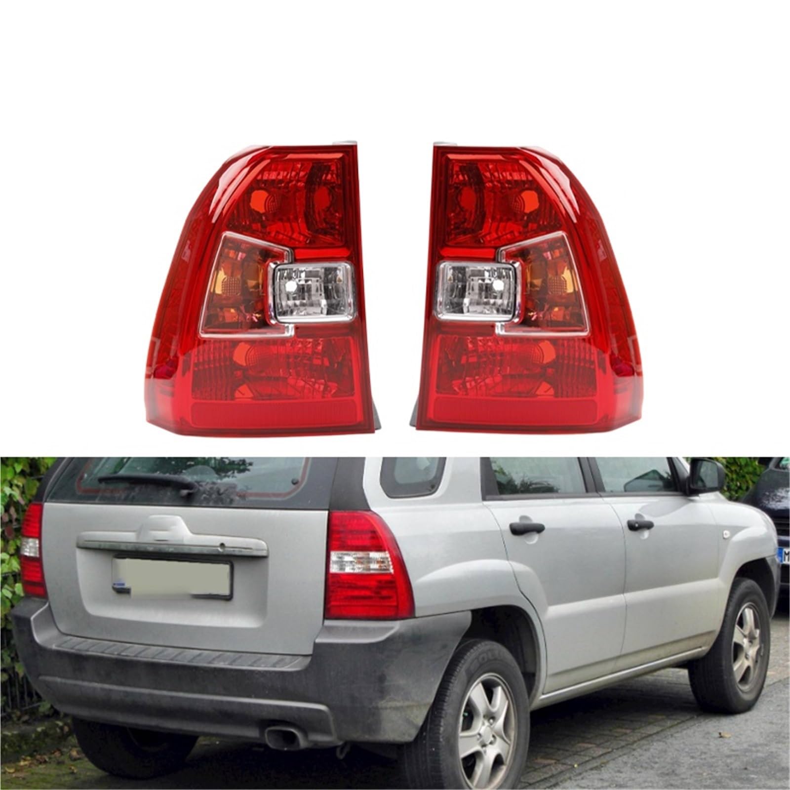Lampa tylna zespolona Do samochodu Kia 2005-2010 Zderzak tylny Światło tylne Światło tylne Osłona lampy tylnej Światło hamowania Lampa tylna tylne światła LED(Left No Bulbs)