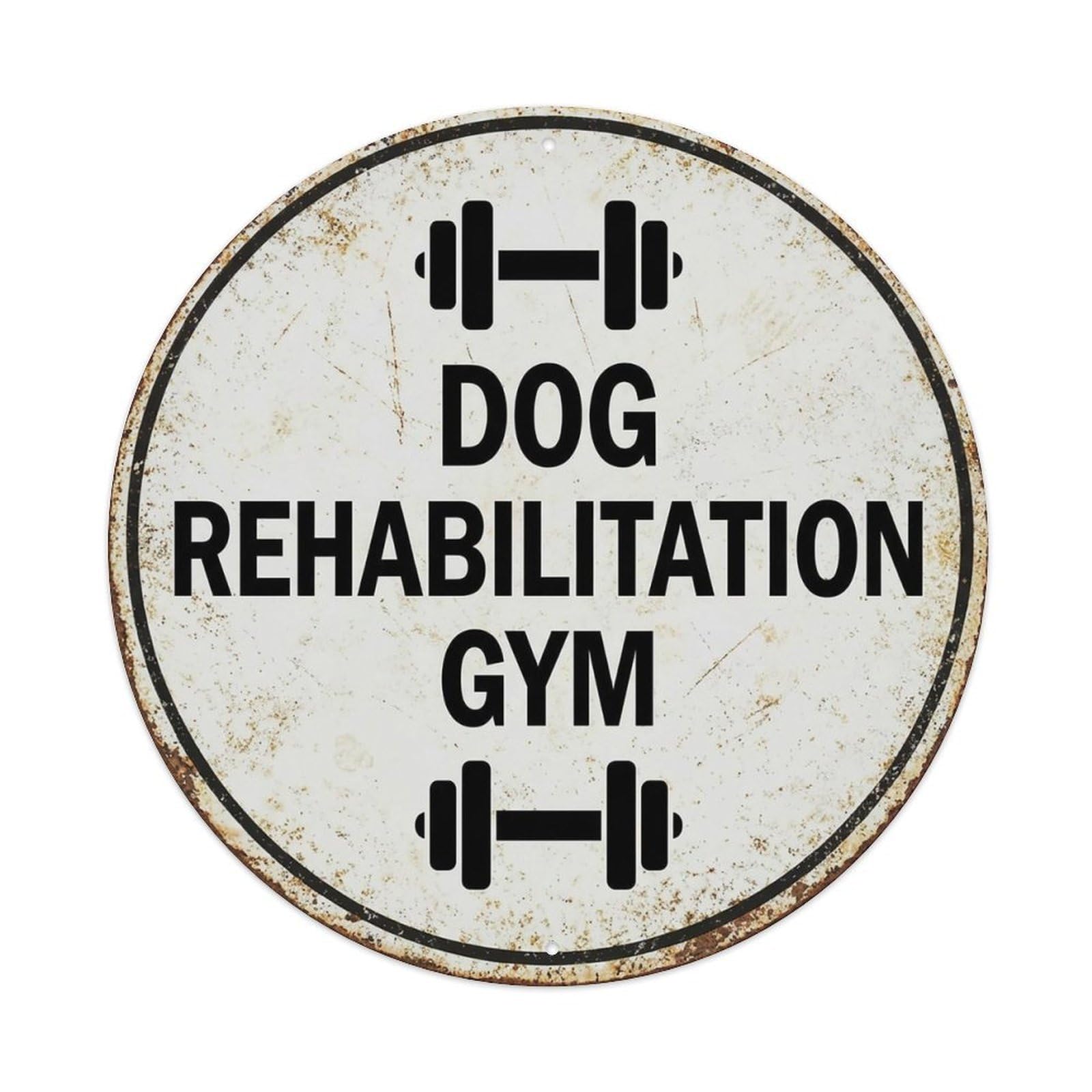 Vintage Dog Rehabilitation Gym Decor Metal Tin Sign