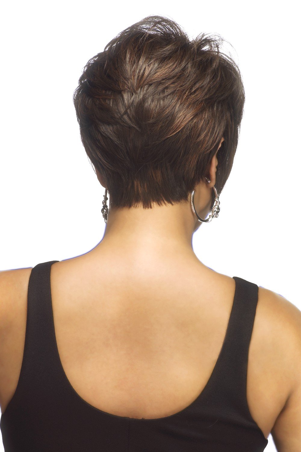 Moore Wig Color 1 - Vivica Fox Wigs 3" Short with Angled Pointed Sides Heat Friendly New Futura Synthetic Pure Stretch Capless African American Black Womens Bundle MaxWigs Hairloss Booklet