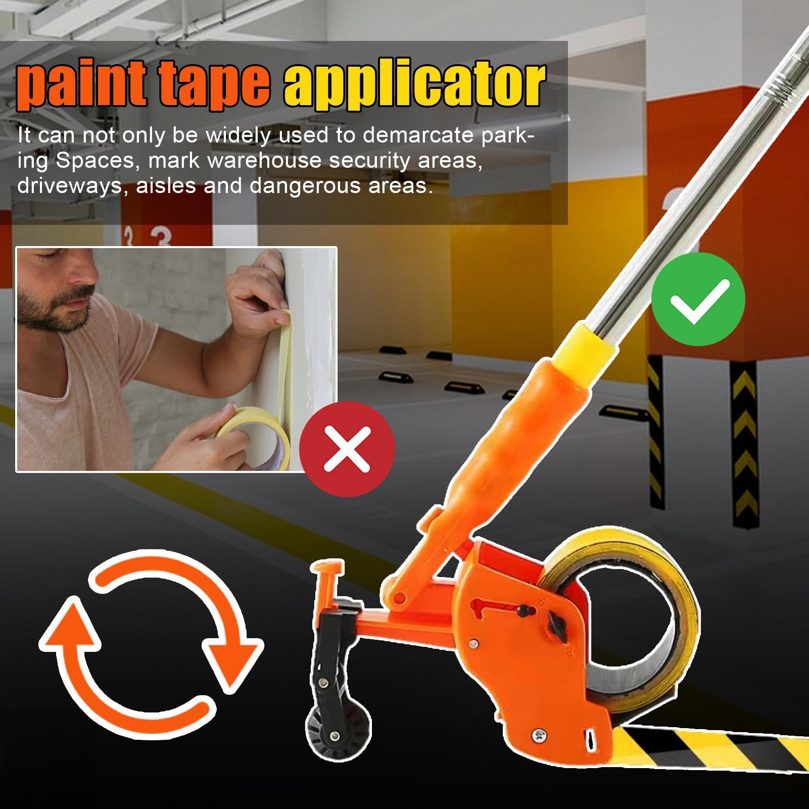 Aplicador de cinta, herramienta para proteger áreas pequeñas y grandes, aplicador de cinta de pintura