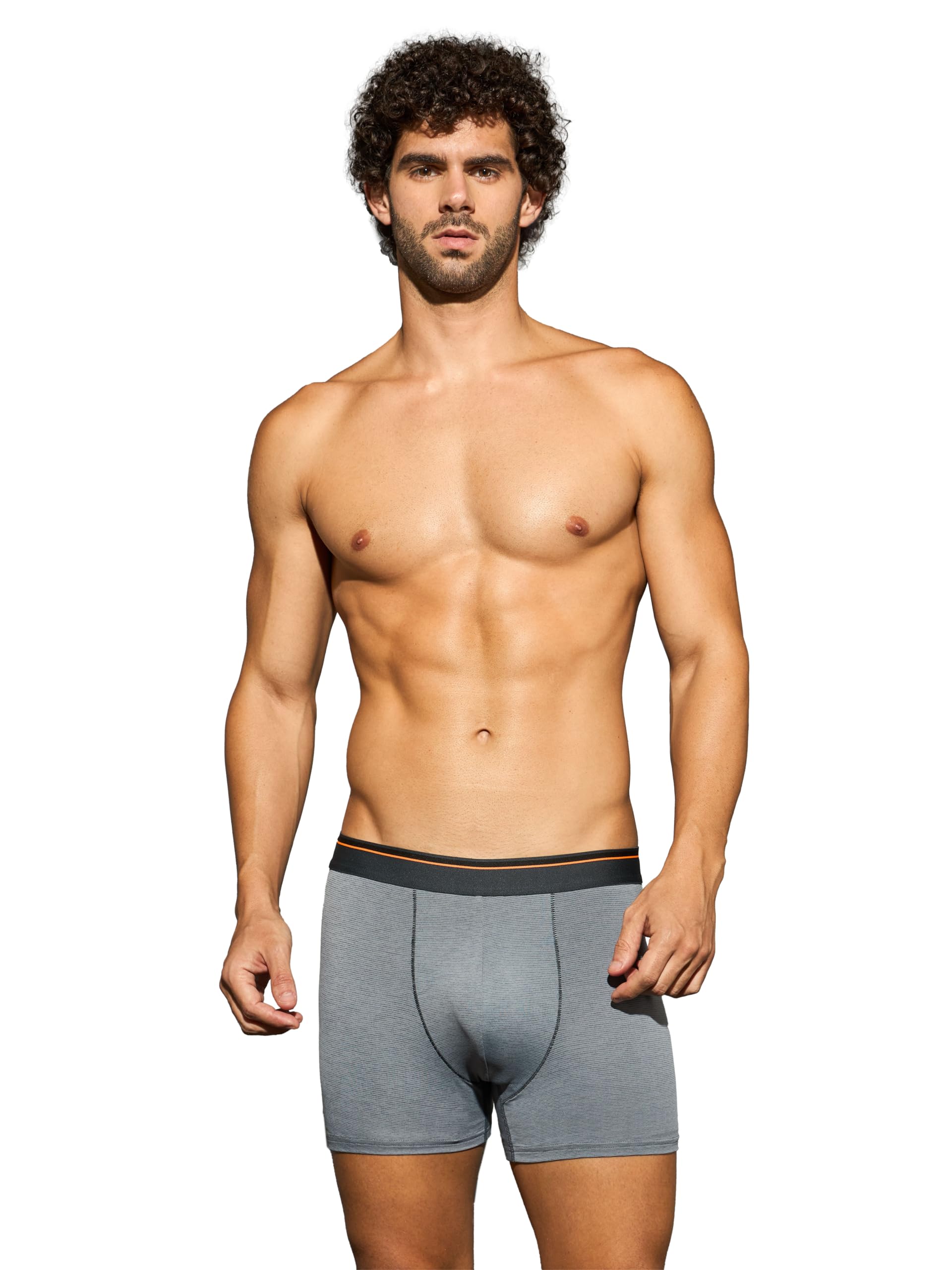 technosport Men's Solid Mid Rise Boxer Trunks ElastoLITE 4-Way Stretch Polyester Elasticated UPF50+ Quick Dry Anti Odour Sports Underwear-picture-10