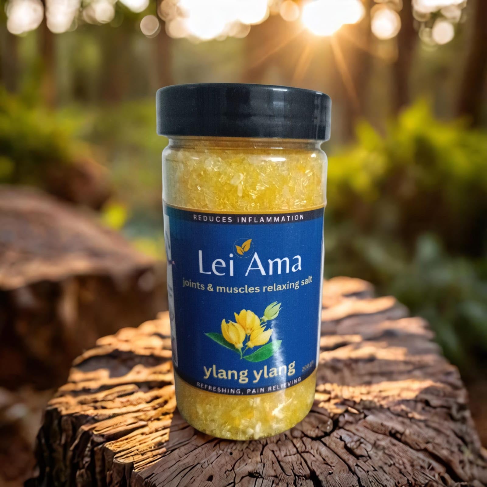 Ylang Ylang Bath Salt for Body & Foot Spa | Calming, Aromatherapy, Muscle Relaxing | Ylang Ylang Essential Oil & Vitamin E, 200g-picture-46