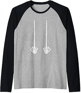Funny skeleton offensive hand gesture adult humor men women Raglan Baseball Tee