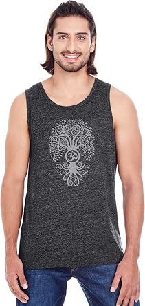 Yoga Tank Top Grey Bodhi Tree Triblend Tanktop