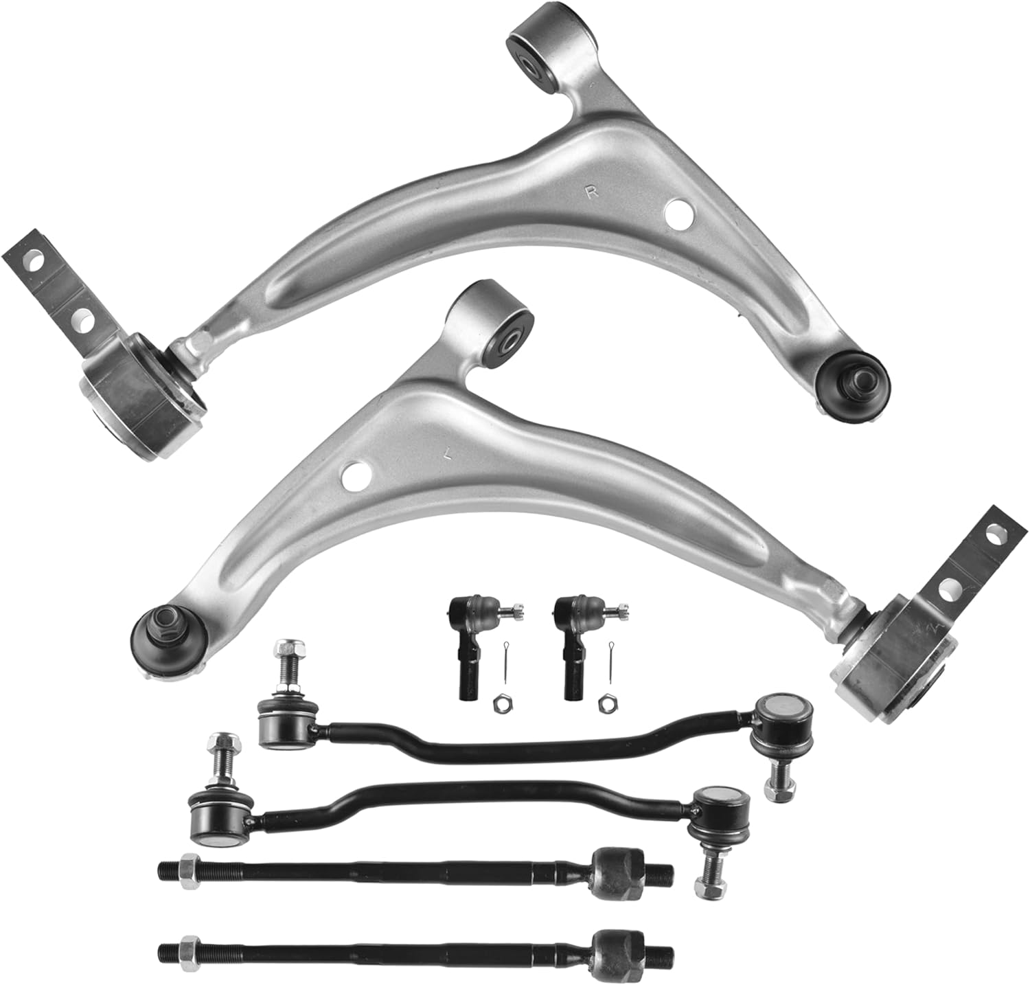 Front Lower Control Arm Tie Rod Sway Bar Suspension Kit Fit for 2002-2006 NISSAN ALTIMA 2004-2008 NISSAN MAXIMA - 8PCS