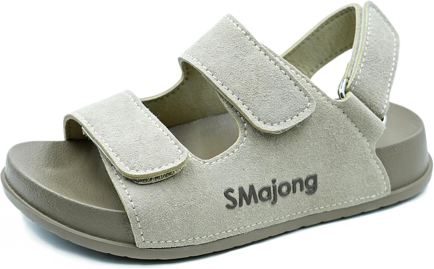 SMajong Kids Sandals Boys Girls Summer Sandal Non-Slip Slides for Kid Lightweight Adjustable Slippers Open Toes Flat Indoor Outdoor