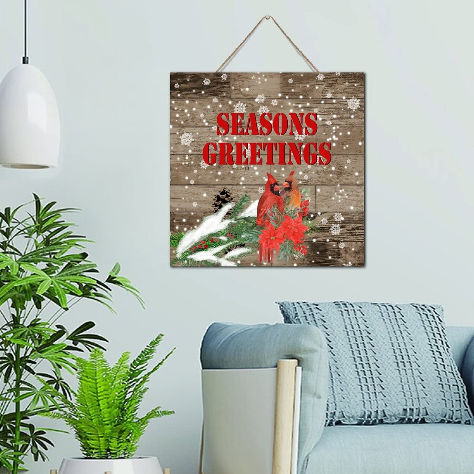 Plaque murale rétro en bois de 30cm pour décoration de bureau moderne