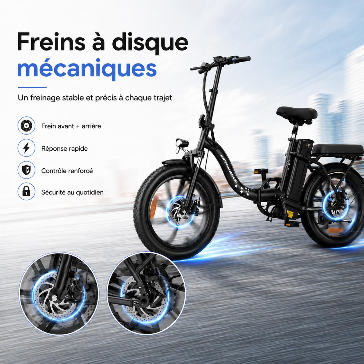 Bici Elettrica Pieghevole ，250W E-Bike da 48V 16AH 80-100KM biciclette pieghevoli elettriche，per adulti Bicicletta Elettrica con Ammortizzatore e Cambio 7 Velocità per Uomo Donna