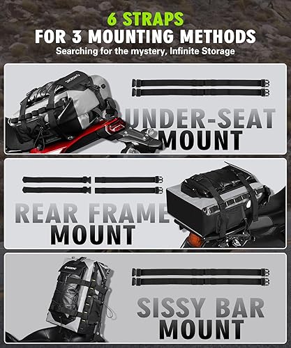 Miniatura 7 de NICECNC Bolsa de cola de motocicleta gris