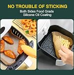 Air Fryer Disposable Paper Liners Square, Non-Stick Parchment Paper, Air Fryer Accessories, Oil Proof, Water Proof, Paper Liner for Microwave Oven Frying Pan(125PCS, 8inch)