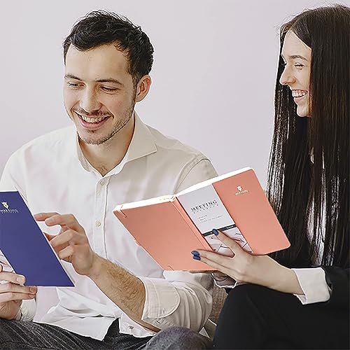 Miniatura 7 de Cuaderno de reuniones para el trabajo con artículos de acción, planificador de reuniones en espiral de tapa dura para oficina, negocios, reuniones,