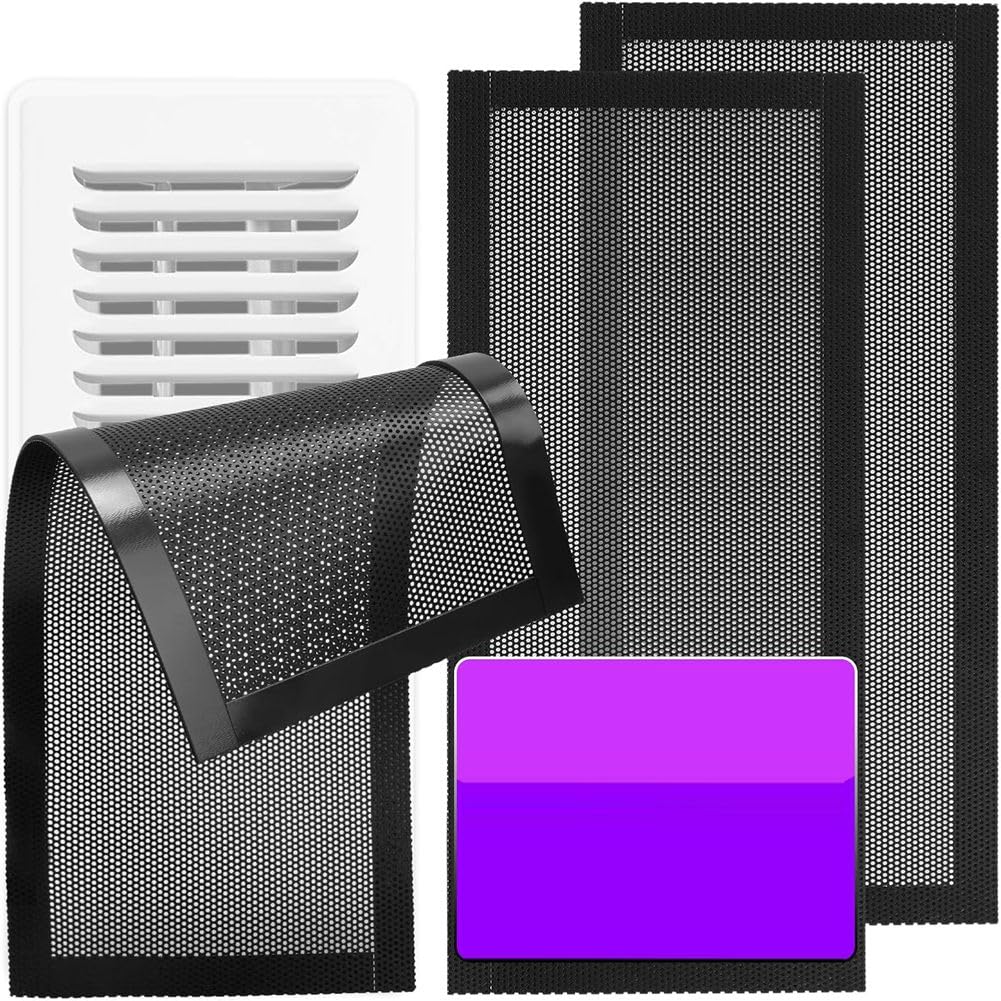 Littimoon Vent Covers 5.5" X 12" Magnetic Vent Covers Air Vent Covers Mesh Screen Register Vent Covers,Floor,HVAC A