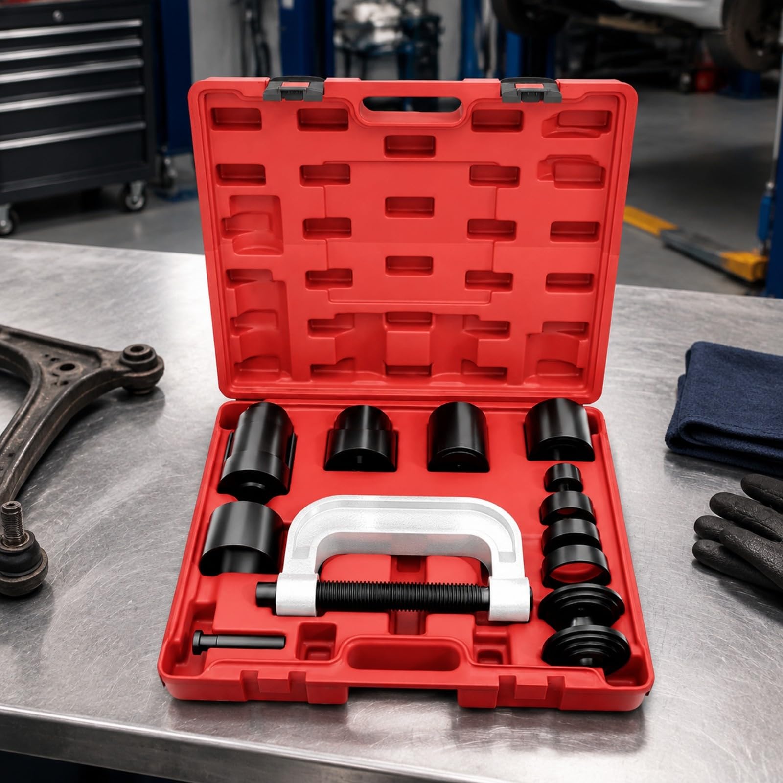 Milageto 21 Pezzi Estrattore per Sferici | Professionale, Kit Estrattore con Valigetta, Portatile, Set di Utensili, per Garage, Meccanici