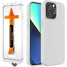 AGVEE Liquid Silicone Case for iPhone 15 Pro 6.1"" with Dust-Free Box Full Coverage Screen Protector Easy Installation Version, Full Body Shockproof Slim Rubber Cover, Original, BC15C4-OG16