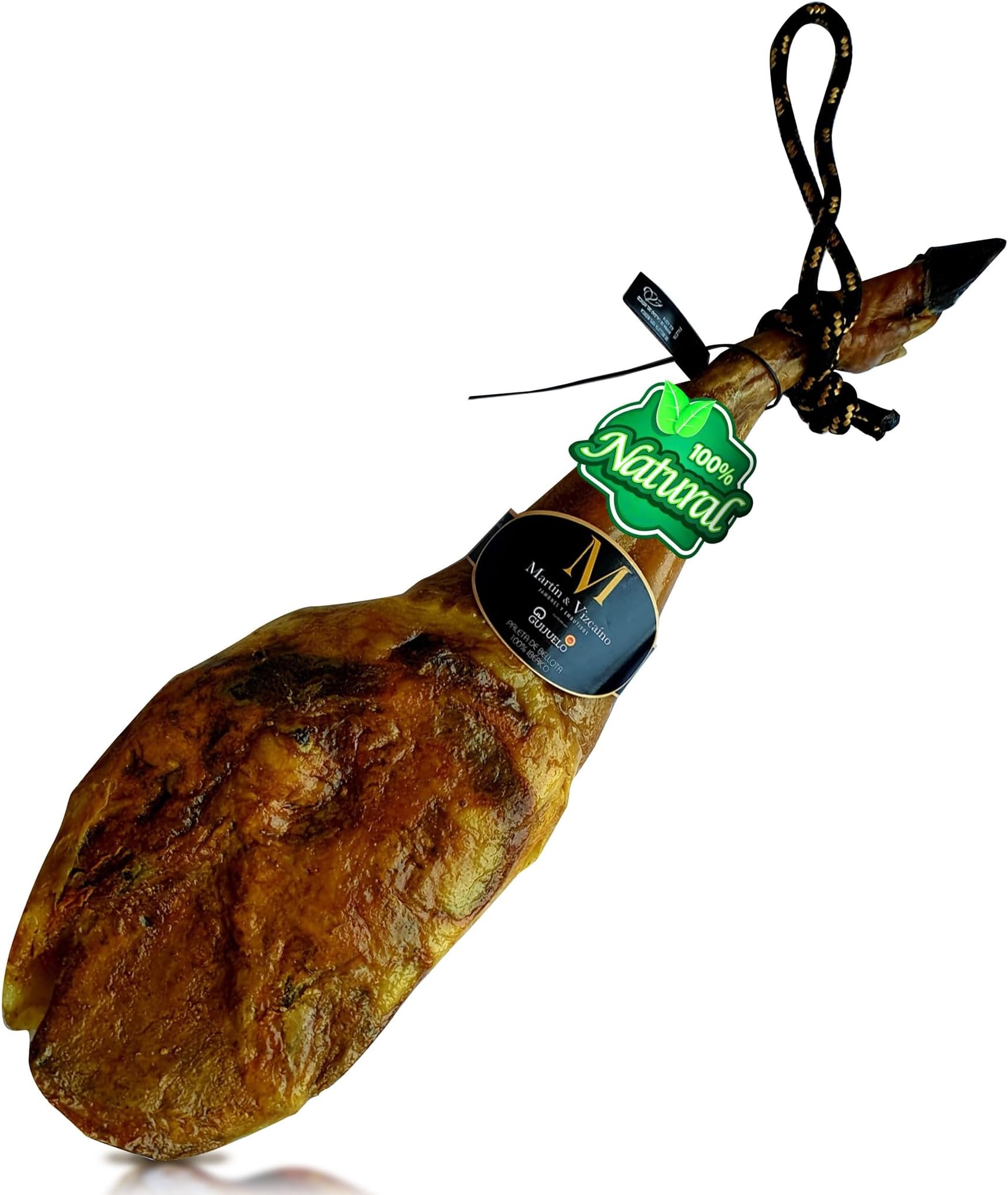 – 5-6 Kg 100% Iberico Ham Shoulder Bellota - from Iberico Pigs Fed with Acorns and 100% Natural Curation Process - Spanish Jamon Pata Negra - Jamon Iberico Bellota