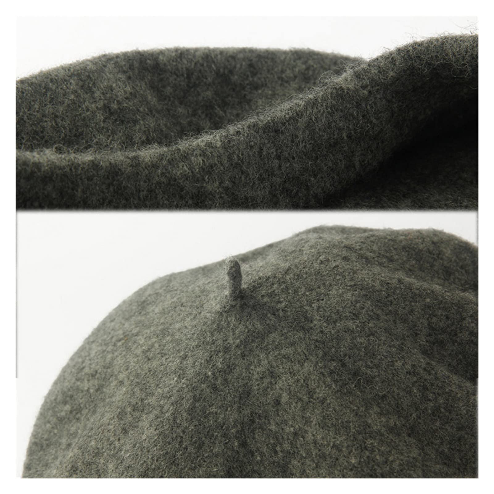 Artysta Beret's Women's Retro Spring i Winter Beret Warm Flat Cap Wool Hat Nekury (Color : Orange)