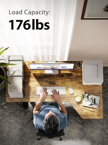 Miniatura 2 de Marsail MSEDS2 - Escritorios de oficina en casa 55 pulgadas rústico