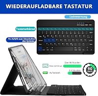 HOTLIFE iPad Air 11 hüvely billentyűzettel, M2/M3 2024/2025, toll tartóval, fekete 4