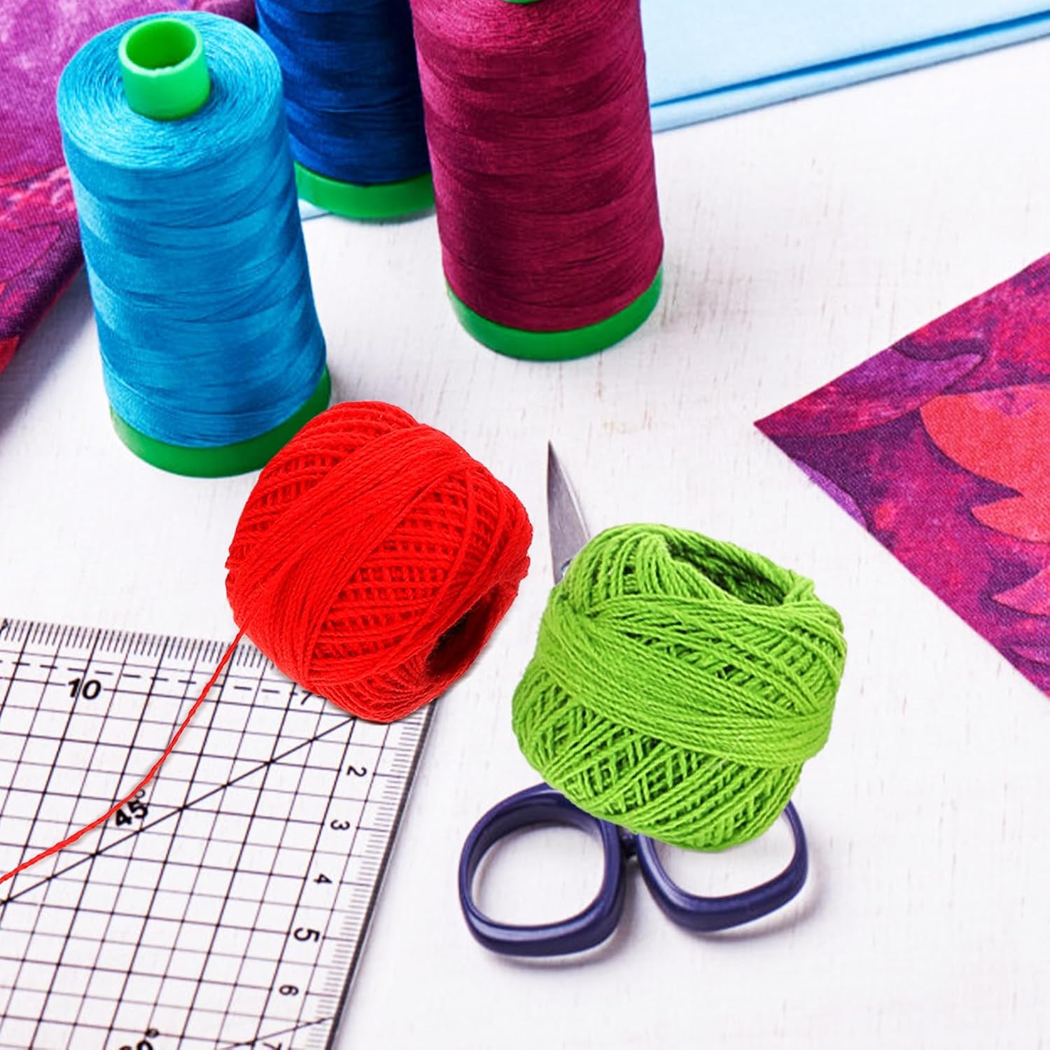 SEWACC 16 Rolls Crochet Thread Cross Stitch Thread Size 8 Tatting Shuttle Crochet Flowers Hair Accesories for Sewing Machine Household