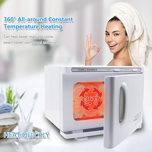 Miniatura 6 de Calentador de toallas calientes para salón de belleza, baño, toallas calientes 2 en 1, calentadores personales de 8 litros de capacidad, spa,