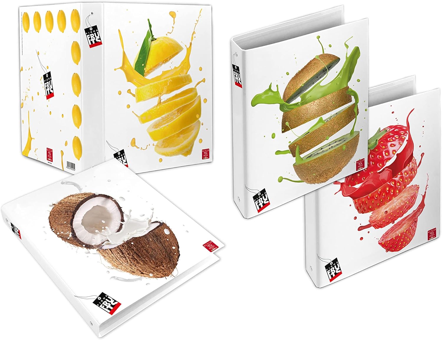 Ring folders, Pigna Fruits, f.to 27 * 32 cm, pack of 5