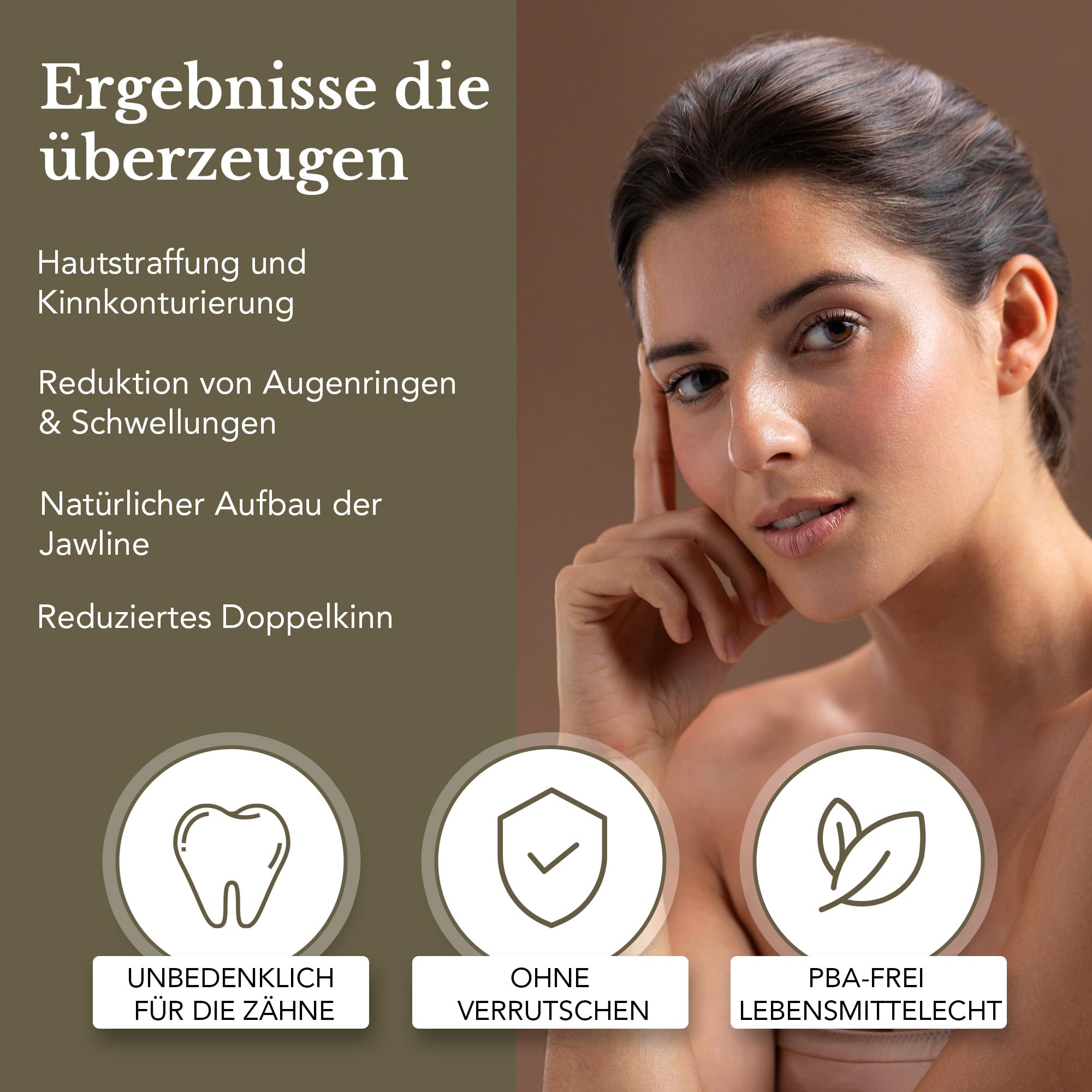 Jawline Trainer Premium pour femme | Appareil d'entraînement du visage et du menton pour raffermir la peau, réduire les cernes et les gonflements, avec boîte de rangement de qualité supérieure