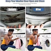 Vista 2 de Magoog Accesorio para puerta de lavadora, "más corto, ahorro de espacio", accesorio compacto para puerta de arandela de carga frontal, mantiene