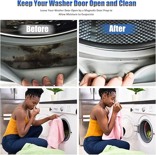 Miniatura 2 de Magoog Magoog - Soporte para puerta de lavadora de carga frontal, mantiene la puerta de la lavadora de carga frontal abierta y seca para evitar la