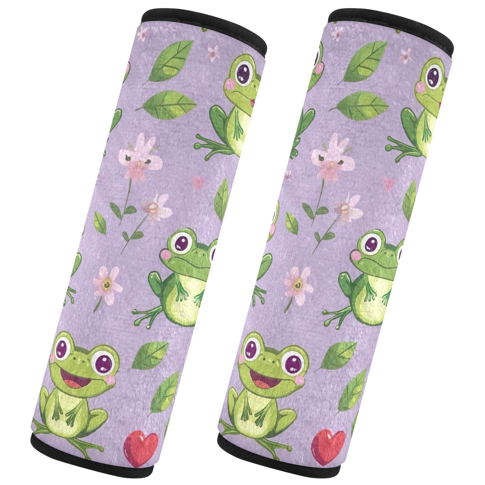 CHIFIGNO 2 Pack Car Seat Belt Covers Cute Cartoon Cactus Car Seat Belt