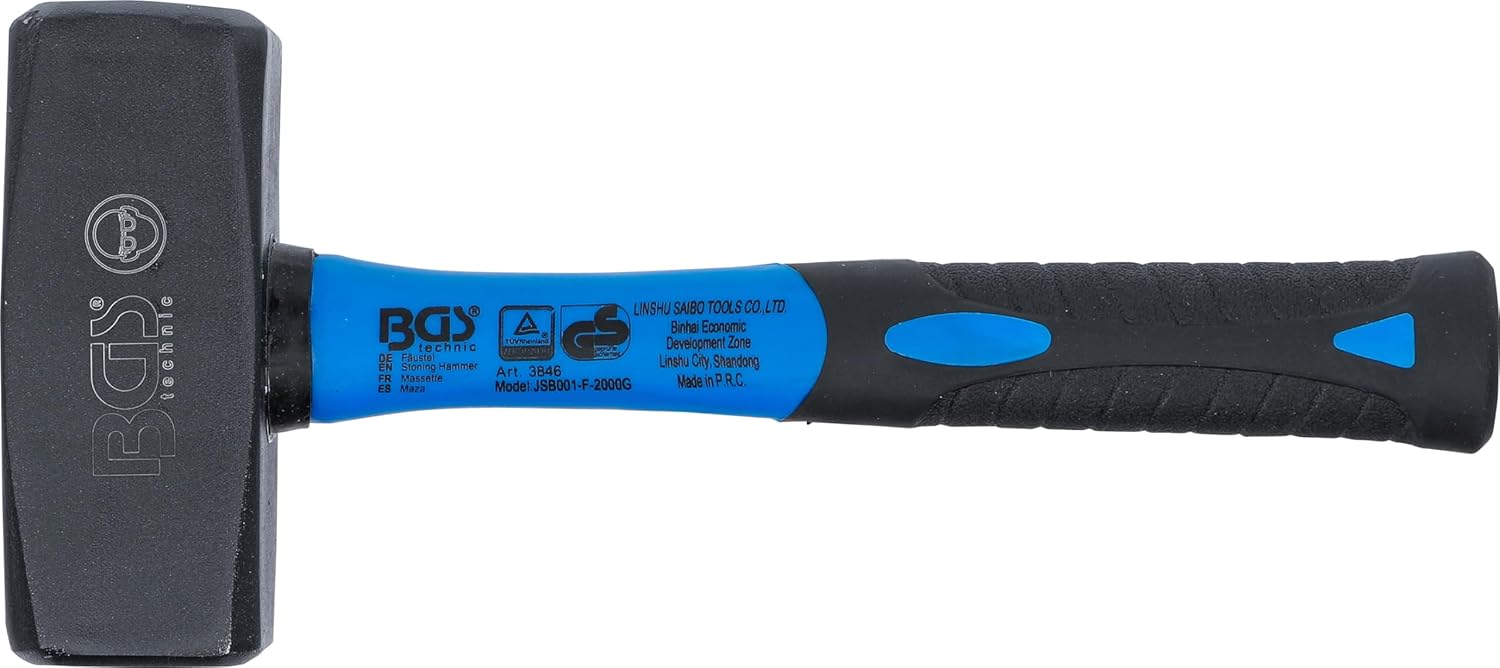 BGS 3846 Mallet with Fiberglass Handle, Black/Blue, 2000 g