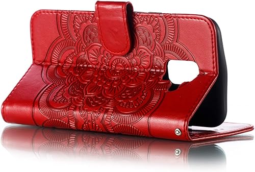 Miniatura 4 de LEECOCO - Funda para Samsung A6 2018 con diseño de mandala en relieve de lujo de piel sintética con tapa para cuaderno, cartera con soporte