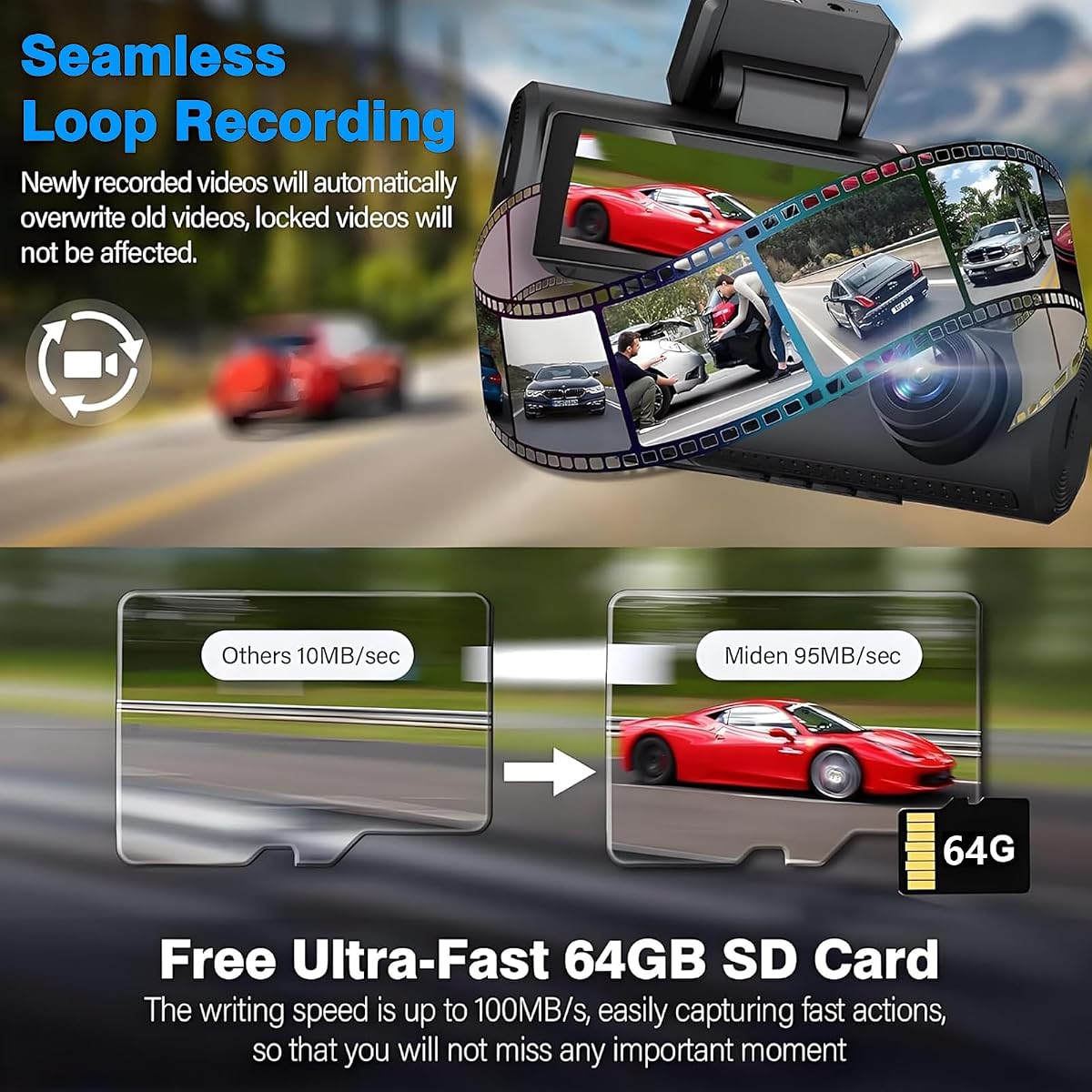 VIOFO A229 Pro 4K HDR Dash Cam Front and Rear, Dual STARVIS 2 Sensors view 4