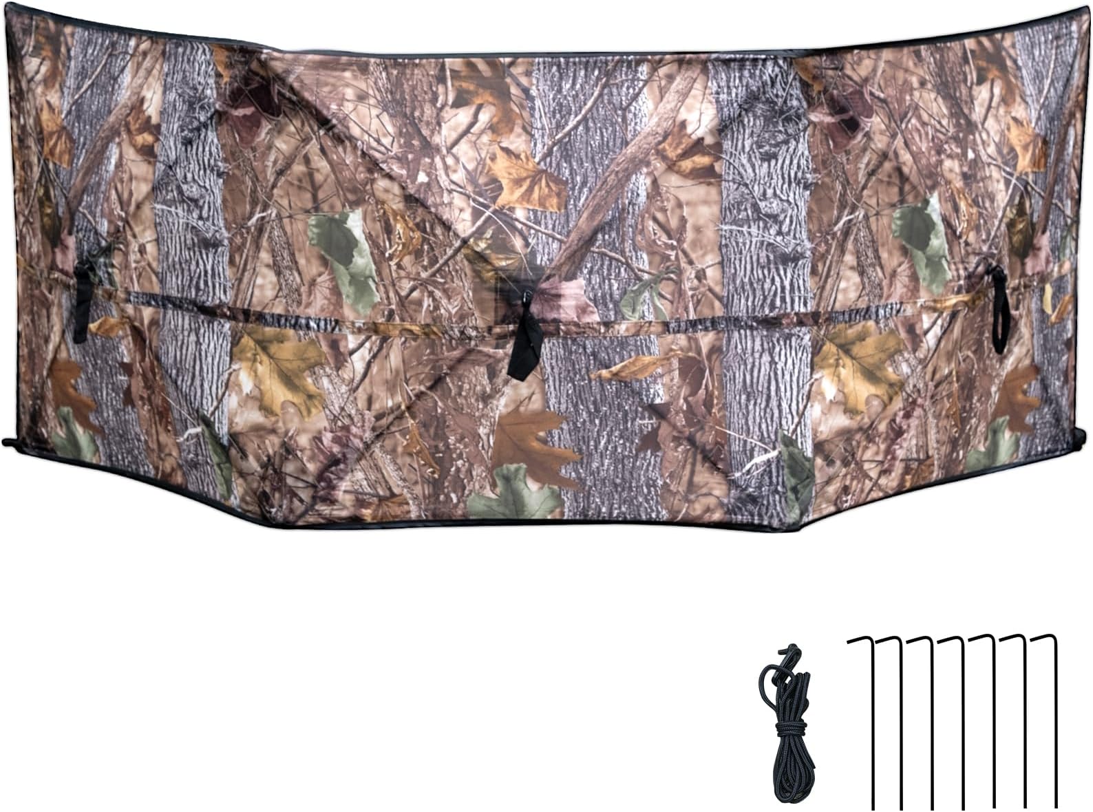 WTVIDAS Pop Up Ground Blind,Portable Hunting Blind for Duck Turkey,Ground Blinds for Deer Hunting,Quick Setup Durable Lightweight Three-Panel,Low-Noise Grass Camo Hunting Camouflage Accessory