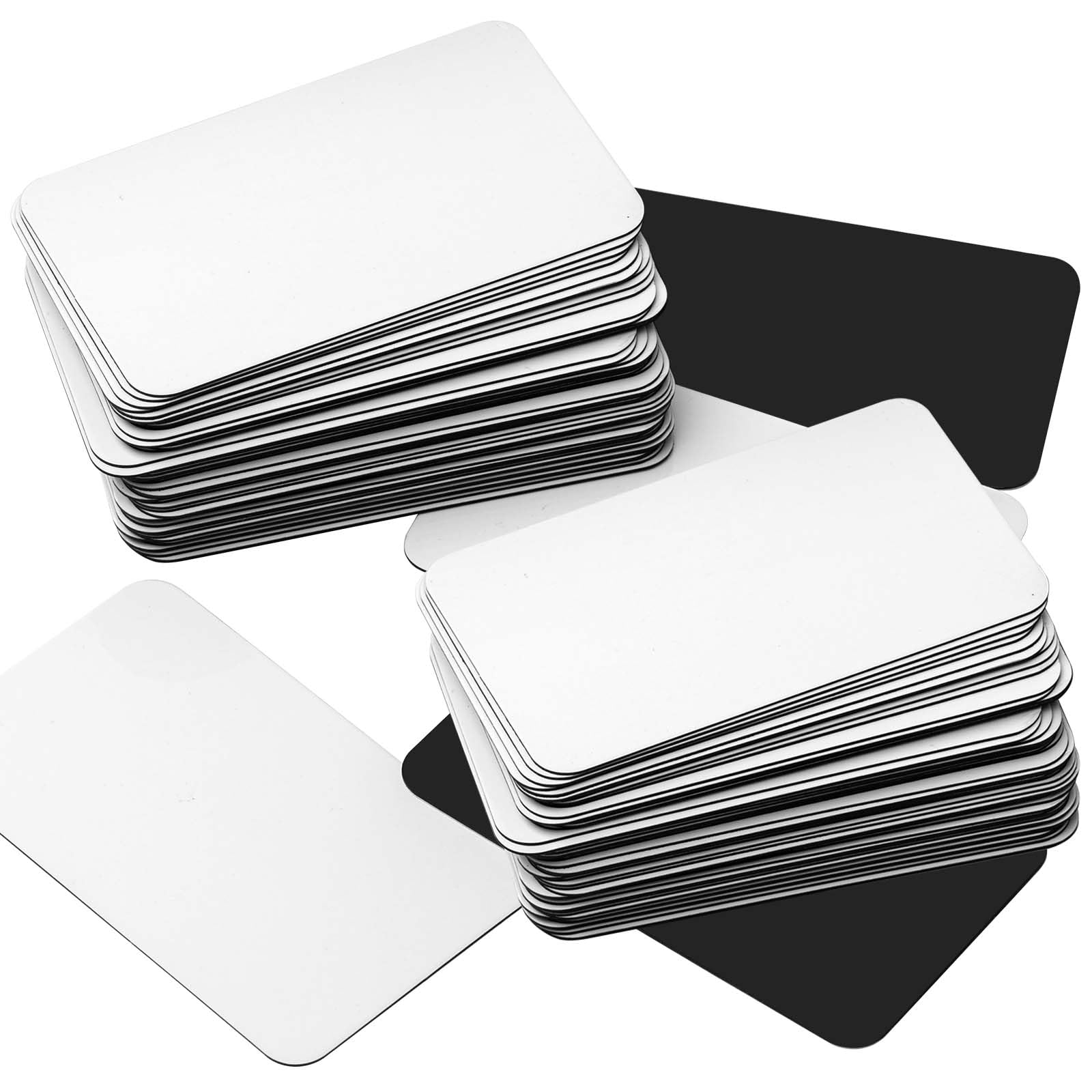 Tenceur 120 etichette magnetiche cancellabili a secco, 7,6 x 12,7 cm, riutilizzabili, etichette magnetiche cancellabili, per ufficio, casa, frigorifero, armadio, lavagna bianca (bianco)