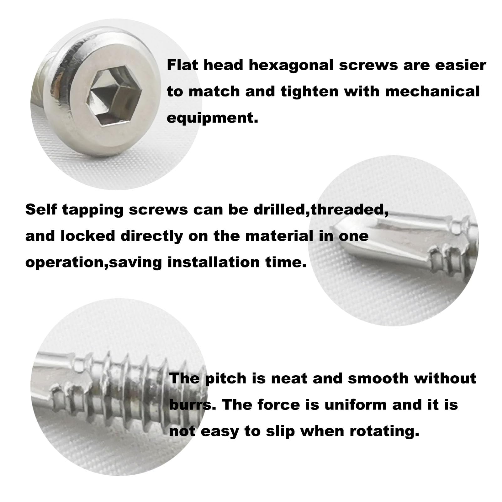 60 Stainless Steel Sheet Metal Screws - Self Tapping -3