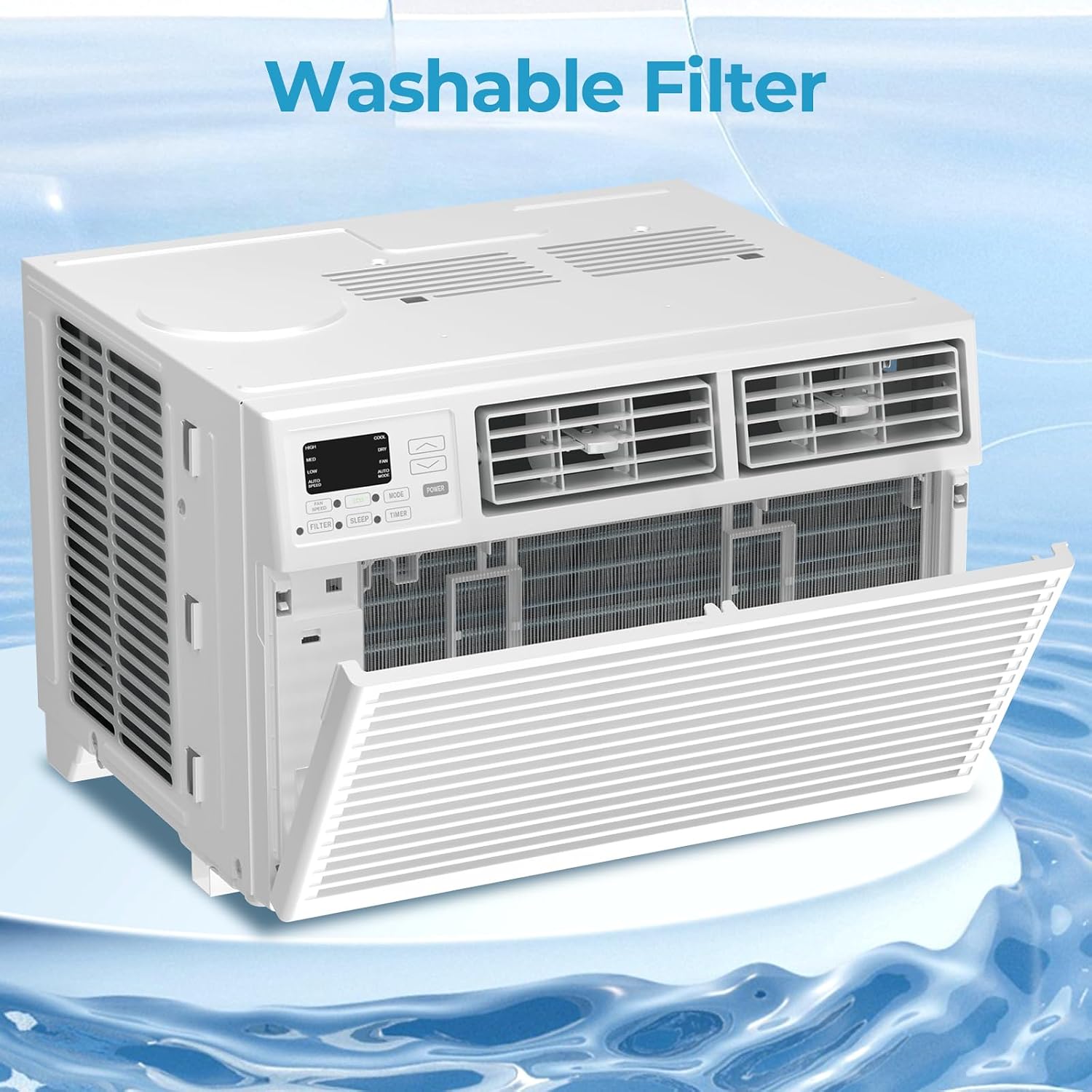 Electactic 8000 BTU Window Air Conditioner washable filter