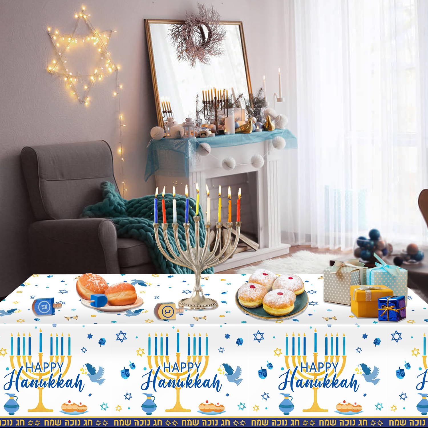 50 Étoiles De David En Tissu Doré Pailleté - Décorations De Table Pour Hanoucca | Confettis, Centre De Table Festif