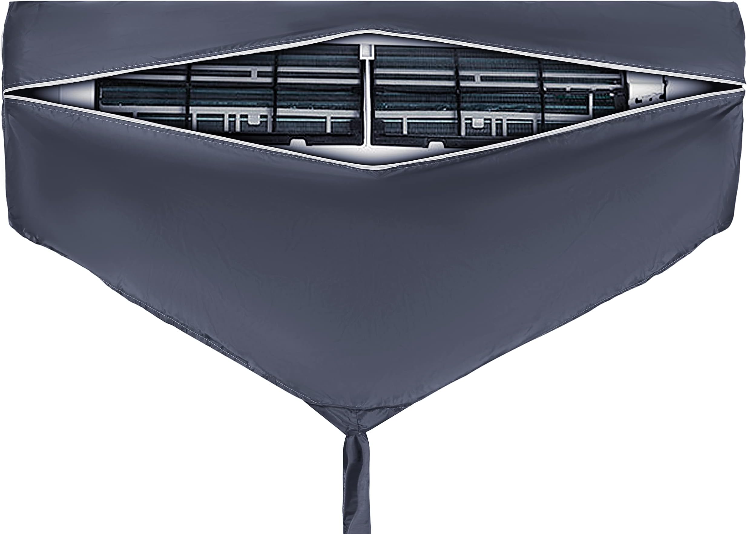 Polyester Split Ac Service Wash Bag Cover Ac Service Cleaning Cover Waterproof Indoor Unit Service Cover Bag With Drain Outlet Ac Service Wash Bag Cover Jacket For 1.5 Ton- 2 Ton Ac (Grey)