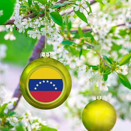 Vista 198 de Adornos dorados de bola de Navidad de Trinidad y Tobago, adorno de bola de bandera de Trinidad y Tobago, adornos de Navidad de bandera nacional