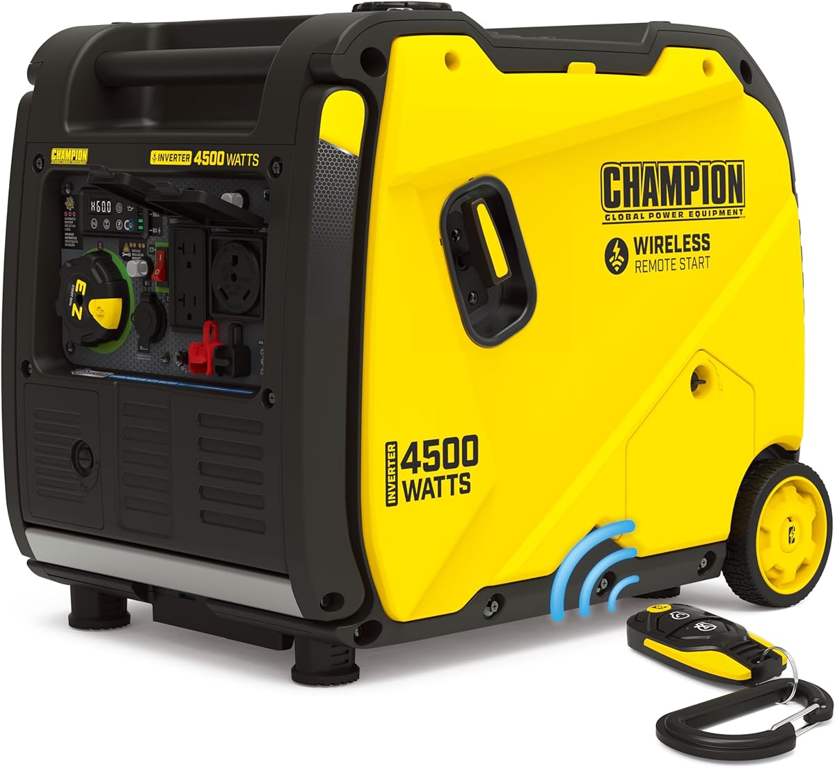 Champion Power Equipment 4500-Watt Wireless Remote Start Inverter Generator with Quiet Technology and CO Shield