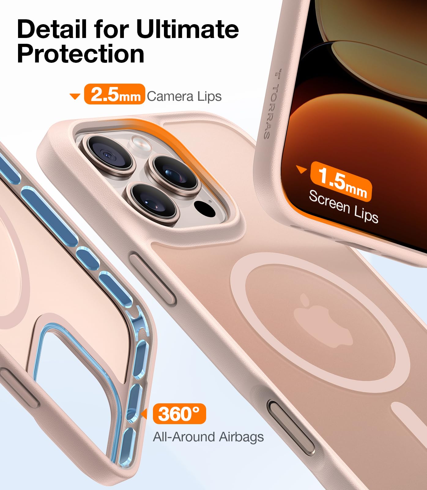Amazon.com: TORRAS Magnetic Shockproof for iPhone 16 Pro Max
