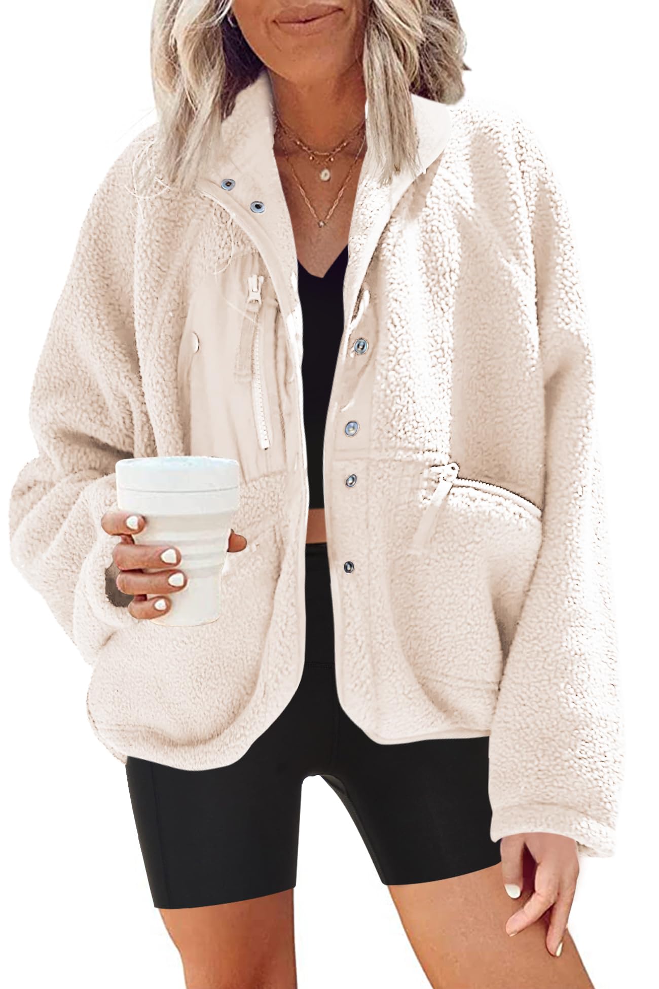 Nirovien Fuzzy Fleece Jacket