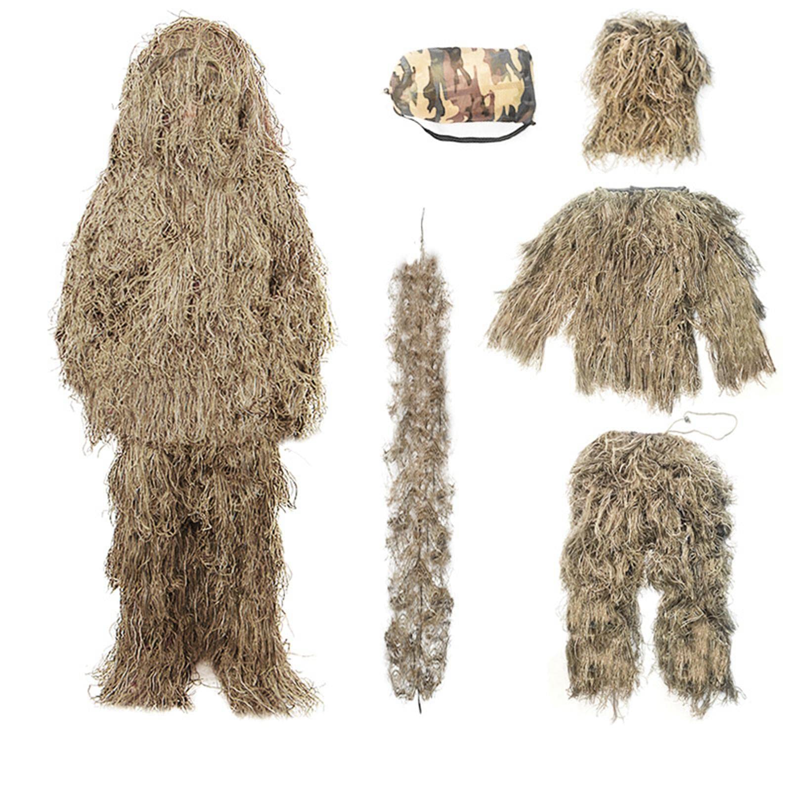 Almencla Tenue de pour Enfants, Jeu de Guerre, Jungle, Marron 110~140 CM