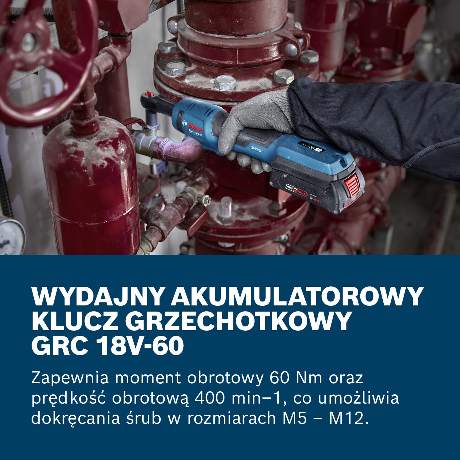 Bosch Professional 18V System Akumulatorowy klucz grzechotkowy GRC 18V-60