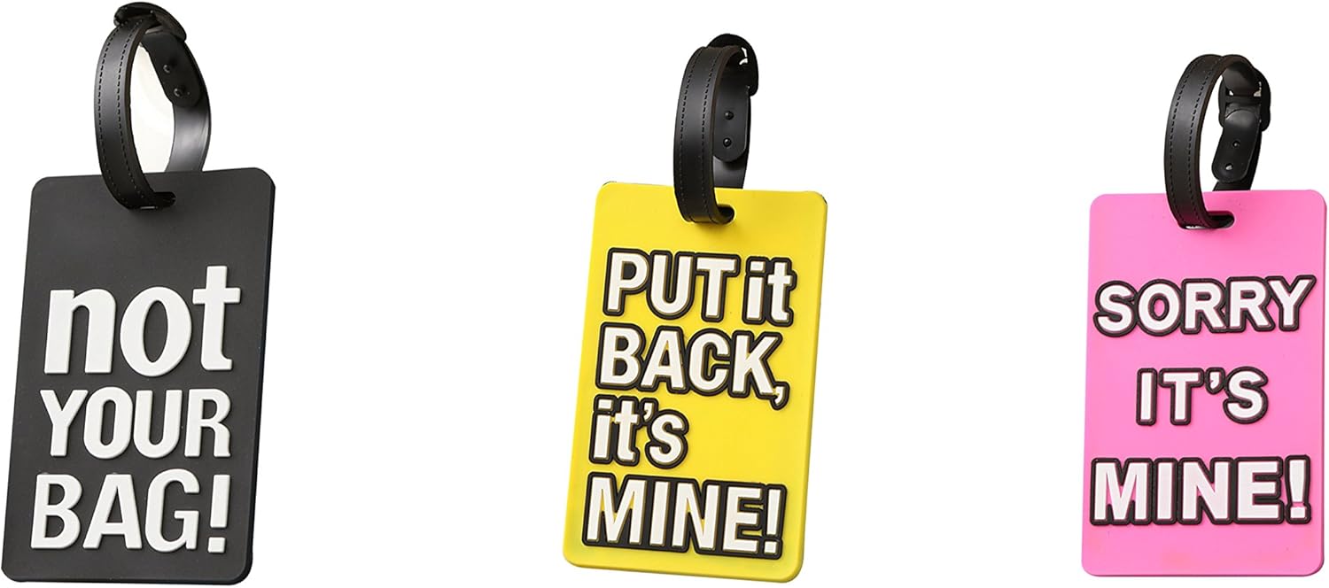  | 6 Pack Luggage Tags Bright Colors Business Card Holder Suitcase Tags (6 Pcs+handle wrap) by OVOV | Luggage Tags